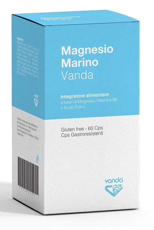 VANDA Complemento alimenticio de magnesio con sabor a magnesio marino Vanda 60 cápsulas