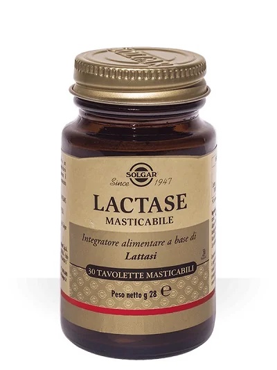 SOLGAR Solgar Kautabletten Laktase-Nahrungsergänzungsmittel für Menschen mit Laktoseintoleranz 30 Tabletten Laktosestoffwechsel