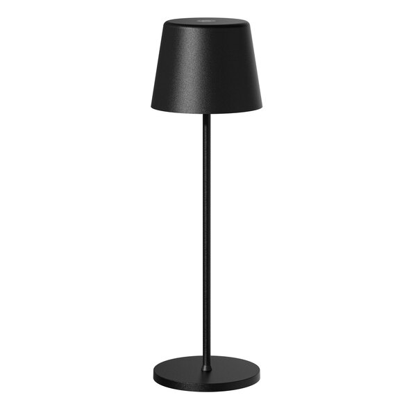 Lampă de masă inteligentă cu LED, alimentată cu baterii, Dalia, albă+colorată, neagră
