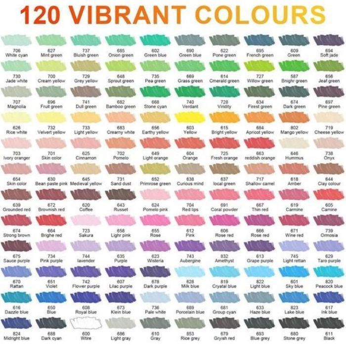 NAPASA Acrylic Markers - 120 Colors - Brush Tip - Multicolor - Multi-surface