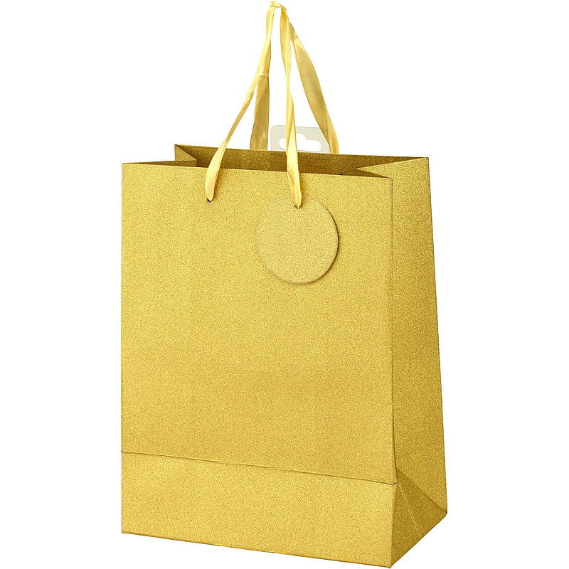 Gavepose Mellem Glitter 25,5x20x11 cm, assorterede farver