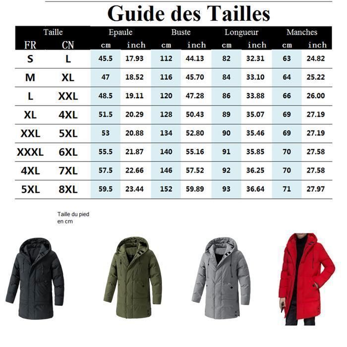 Chaqueta acolchada para hombre con capucha, abrigo de invierno cálido, chaqueta informal de largo medio con mangas largas, color liso con bolsillos – Negro