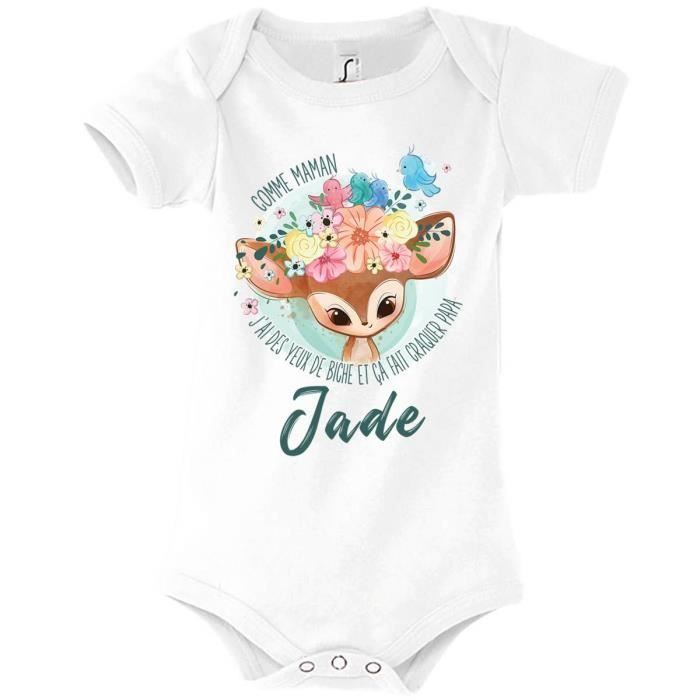 Jade | Babyrompertje met naam voor een meisje | Net als mama's grote ogen | Schattige babyoutfit voor pasgeborenen van 6-12 maanden