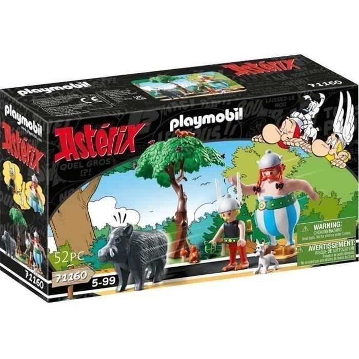 PLAYMOBIL 71160 Asterix: A Caçada ao Javali, com Asterix, Obelix e Dogmatix, 52 peças, para crianças a partir de 5 anos.