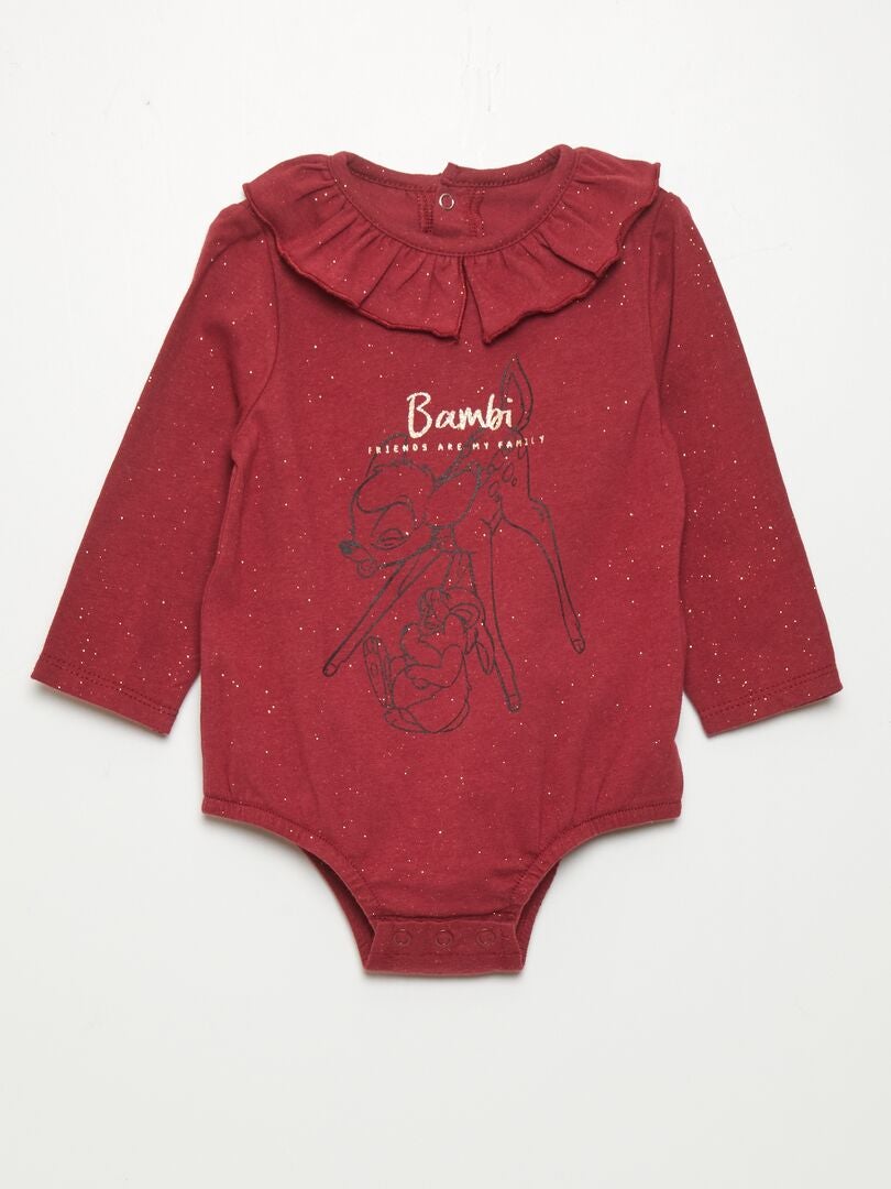 Body de manga comprida 'Disney' - VERMELHO