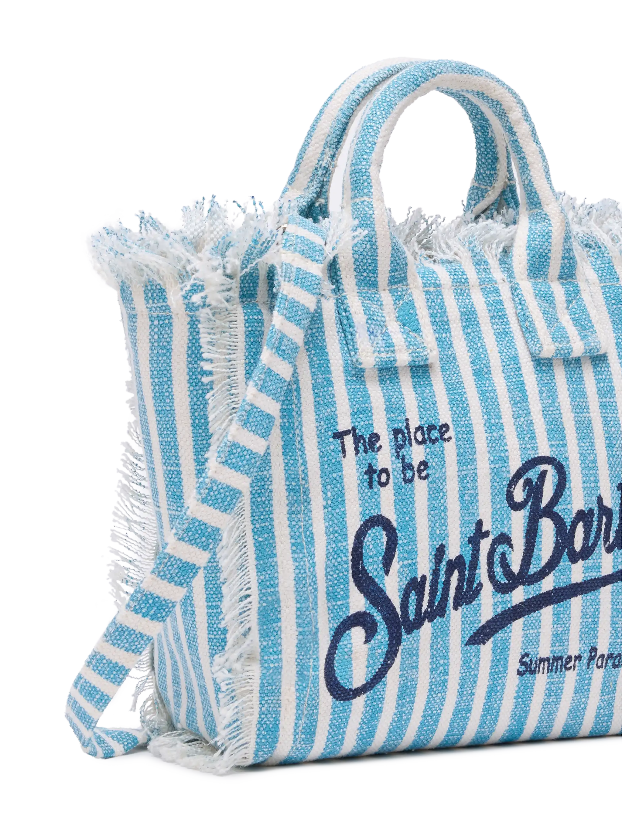 Mini-Kosmetiktasche aus Leinen mit Streifenmuster