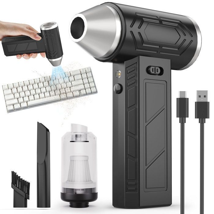 Aspiradora de mano inalámbrica TANBABY - 3 velocidades - Recargable por USB - Compacta - Multifuncional