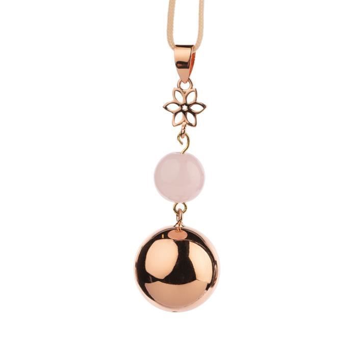 Collar musical para embarazadas - Bola - Con cadena - Rosa