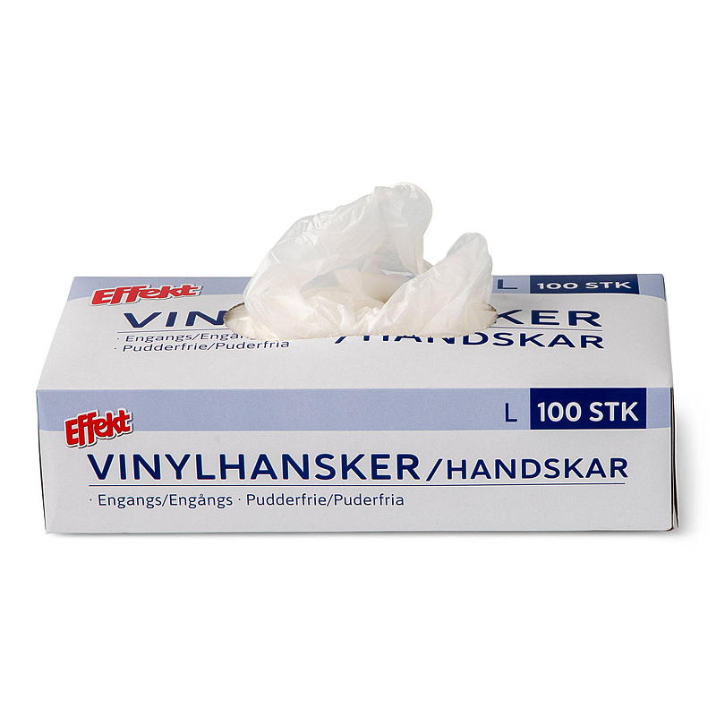 Weiche Einweghandschuhe, Größe L, 100er-Packung, Vinyl