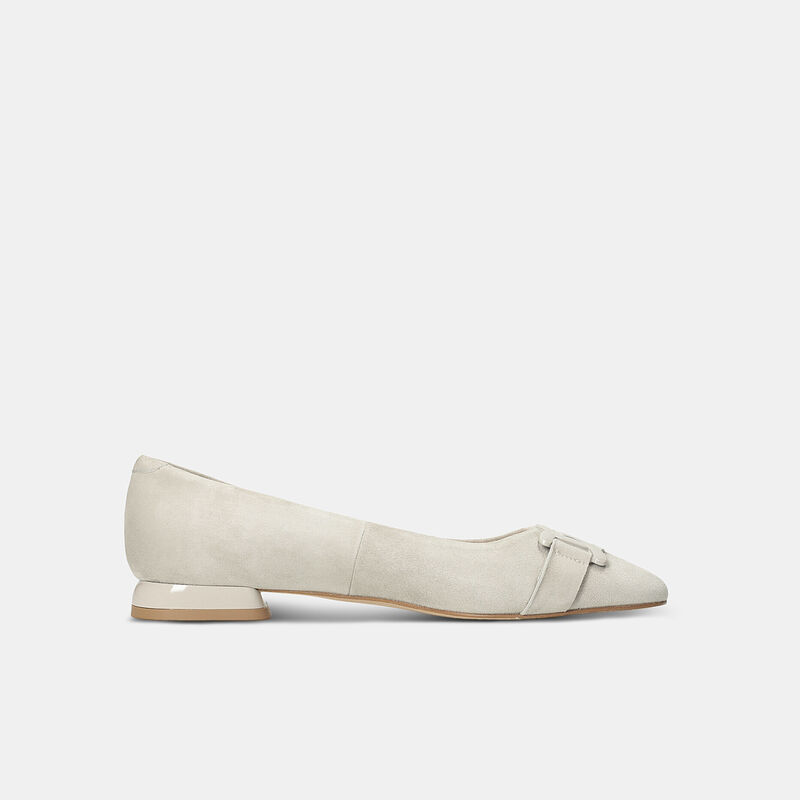 Damskie baleriny zamszowe