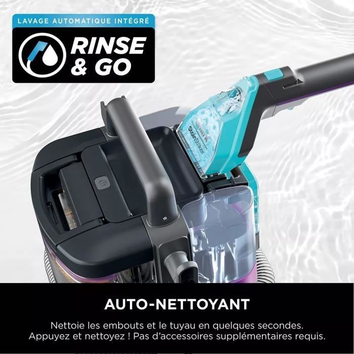 SHARK PX250EUT StainStriker HairPro Quitamanchas para Mascotas - Alfombras, moquetas, muebles, escaleras, coches - 450W - 1,2 L - 1,26 m