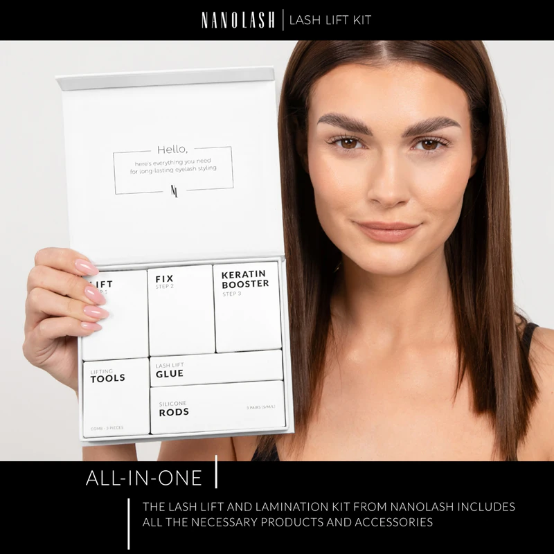 Kit Nanolash Lash Lift - um conjunto para lifting e laminação de cílios.
