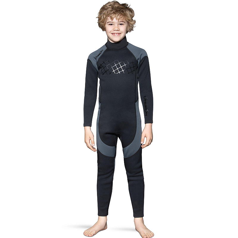 Oneeon wetsuit junior 7/8 jaar lang zwart