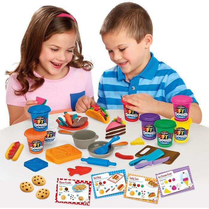 LEXIBOOK CRAZART - Kit de pâte à modeler douce et malléable super chef - 8  pôts inclus