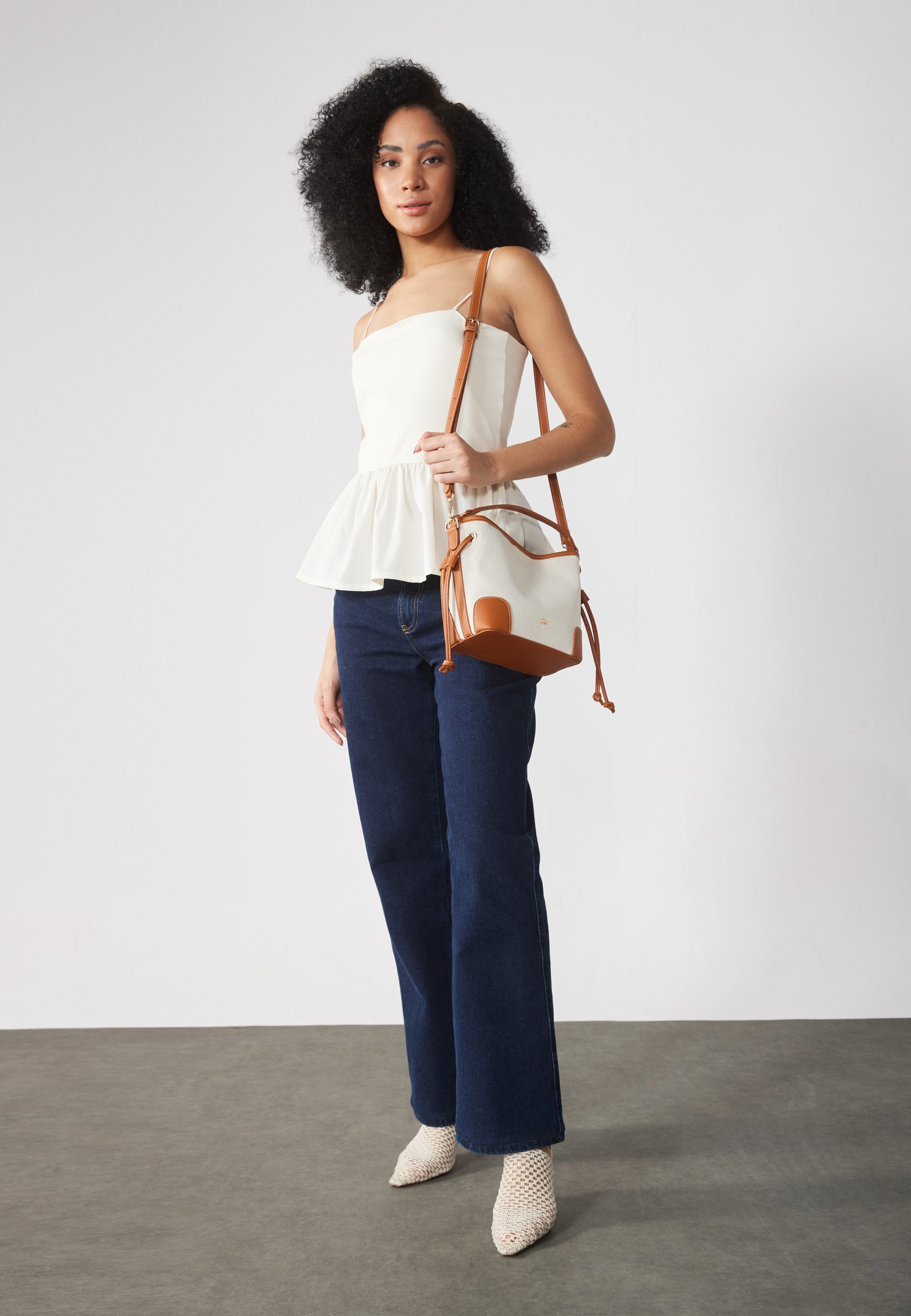 Anna Field handtas - beige/cognac
