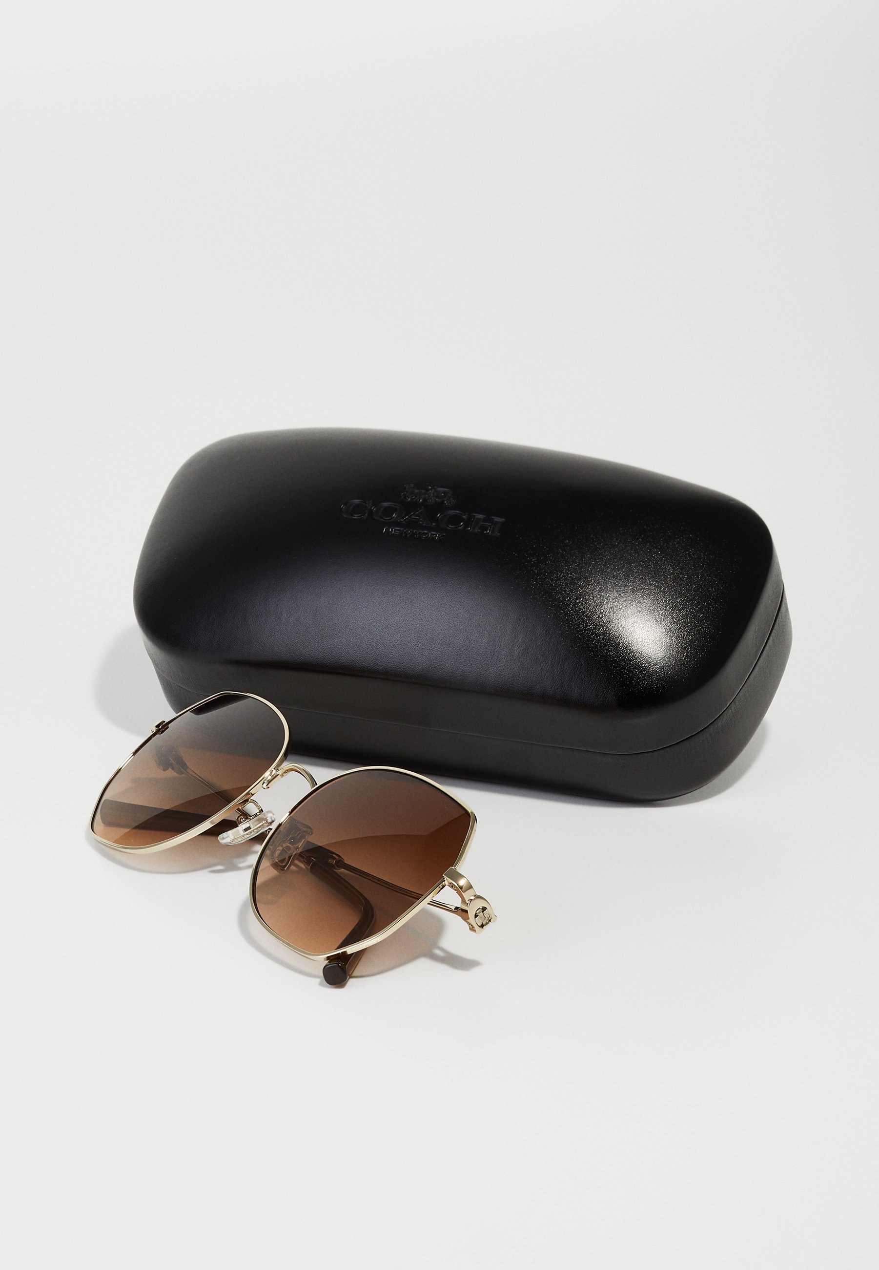 Lunettes de soleil COACH CAD - couleur or clair brillant