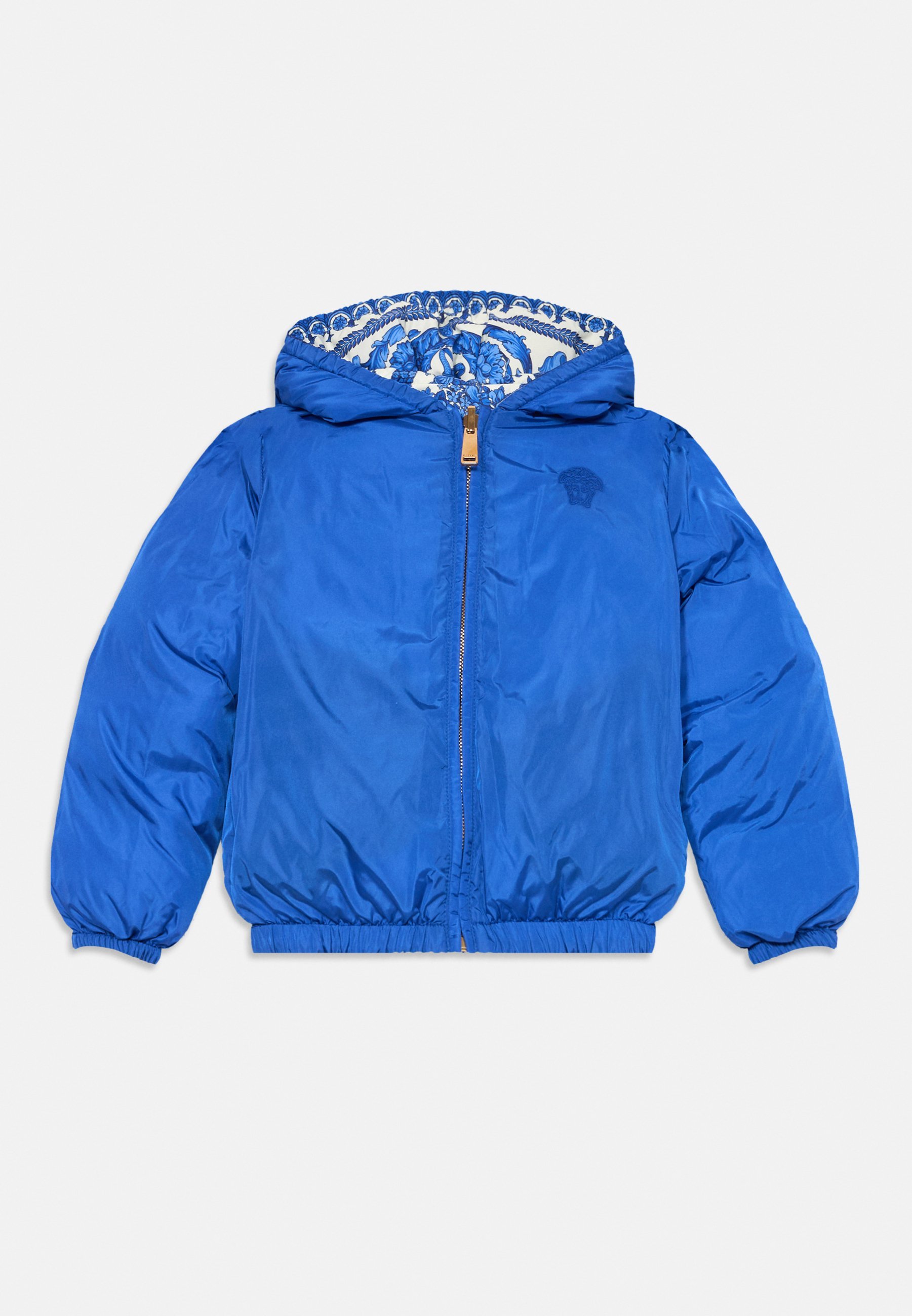 Versace omkeerbare jas Barocco voor kinderen, unisex - Donsjas - gebroken wit/koningsblauw
