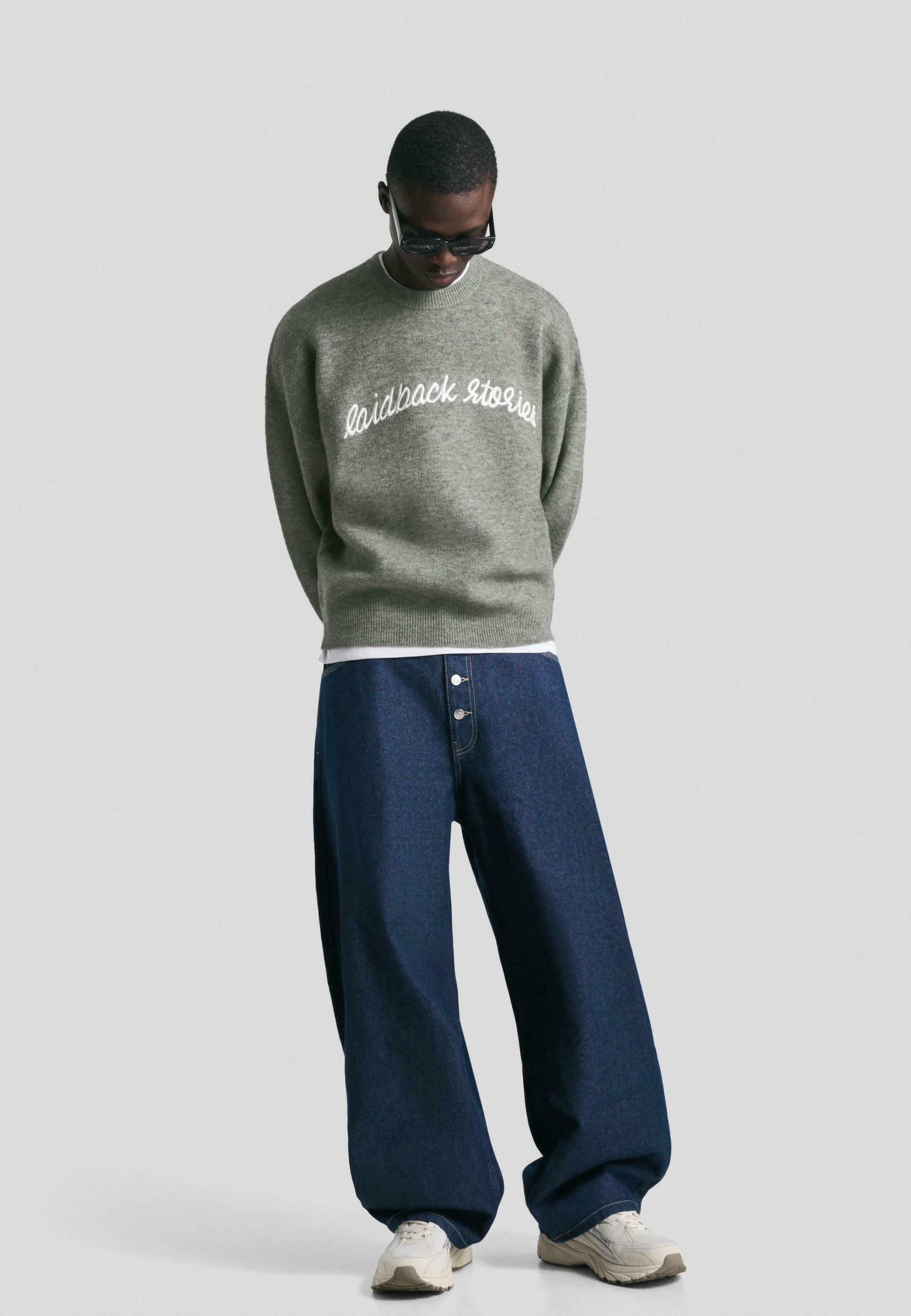 Pulover Bershka - gri