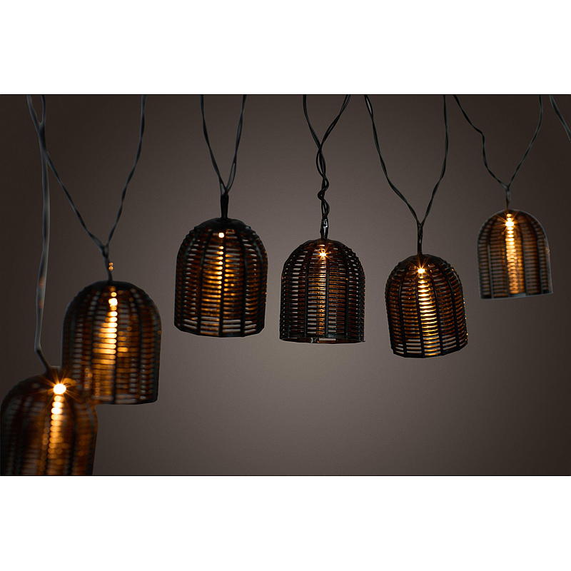 Kotivalosarja 8 kpl mustia LED-lamppuja