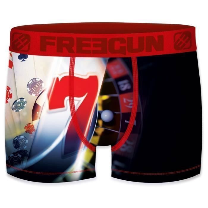 Pack de 5 calzoncillos bóxer para niño de la marca Seven - FREEGUN - Multicolor - Rojo - 100% algodón