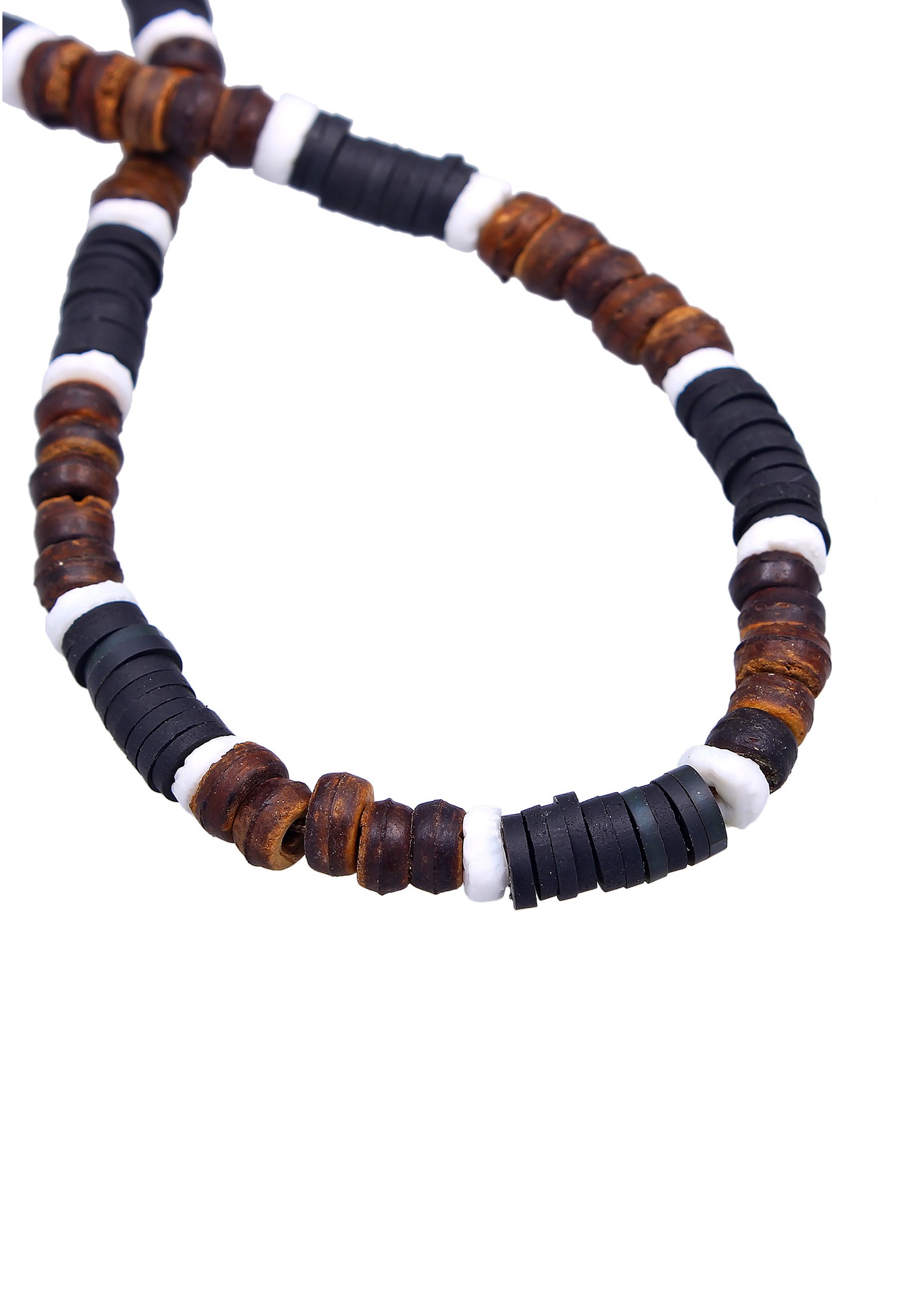 KUZZOI Hommes Heishi Perles Vintage Surfer en argent sterling 925