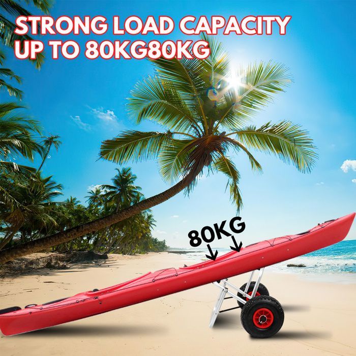 Yaskilosiu Chariot de kayak 2pcs Chariot de Transport pliant d'alliage d'aluminium PLANCHE DE SURF