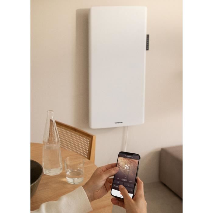 Create wall-mounted electric convector heater - WARM CLEAR - Wi-Fi - 2000W - Open window detection