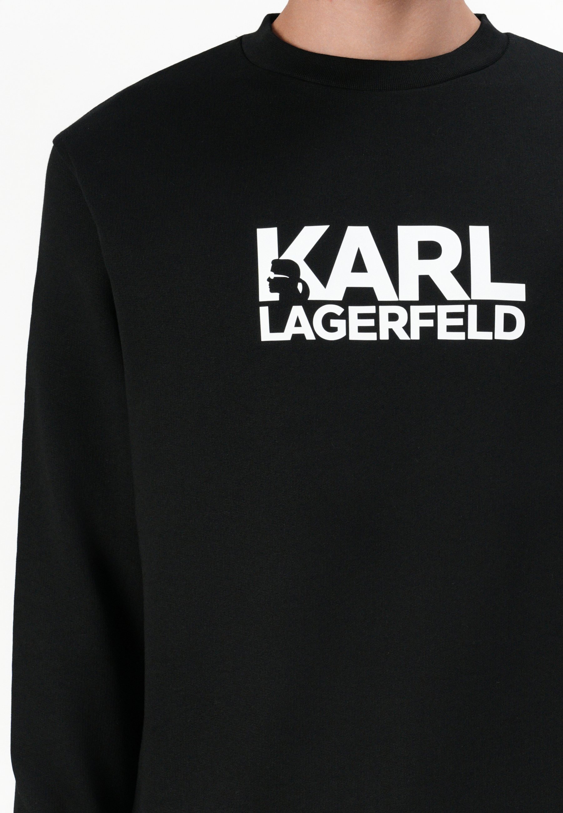KARL LAGERFELD CREW NECK - Sweatshirt - zwart
