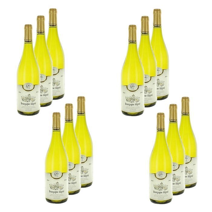 Cave d'Aze - Lote de 12 botellas de vino blanco Bourgogne Aligoté AOP de 750 ml