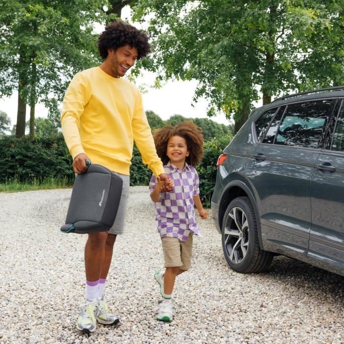 Seggiolino auto BEBECONFORT Manga i-Safe, Gruppo 3, con cintura di sicurezza, da 6 a 10-12 anni (36 kg), colore grafite fumé.