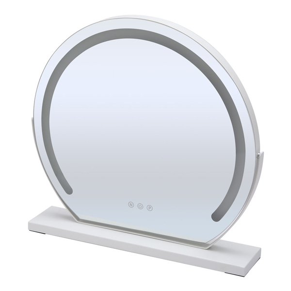 Espejo de maquillaje LED redondo estilo Hollywood de Livingandhome