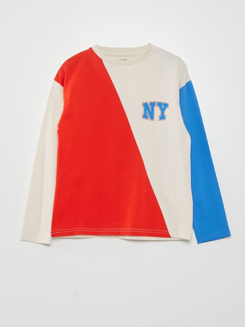 Camiseta de manga comprida 'Hotdog' - BRANCA