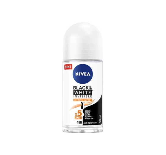 NIVEA Black&White Invisible Ultimate Impact antyperspirant roll-on dla kobiet 50 ml