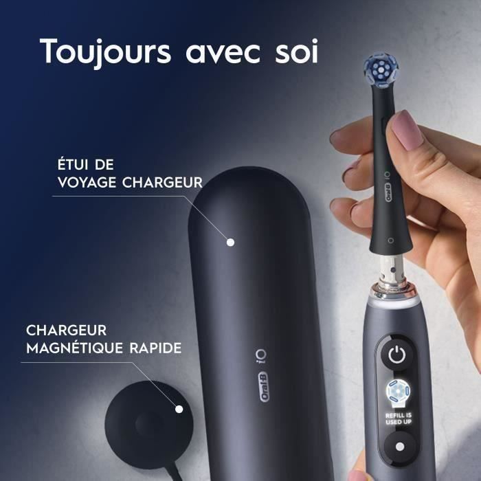Spazzolino elettrico connesso - ORAL-B -iO 9 Edizione Natale - Nero - Movimento oscillante-rotatorio