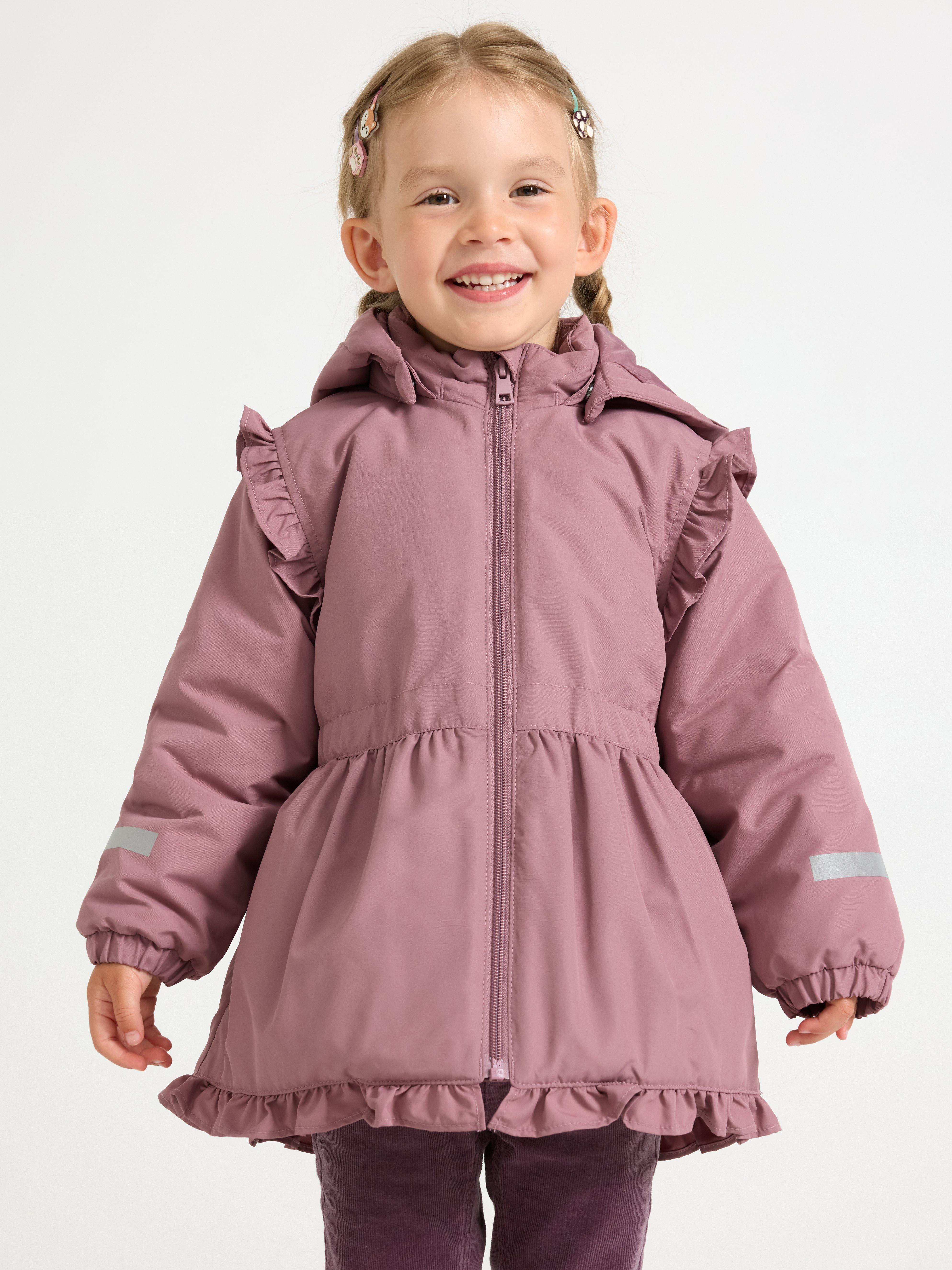 Prošívaná bunda s volánky Dusty Lilac