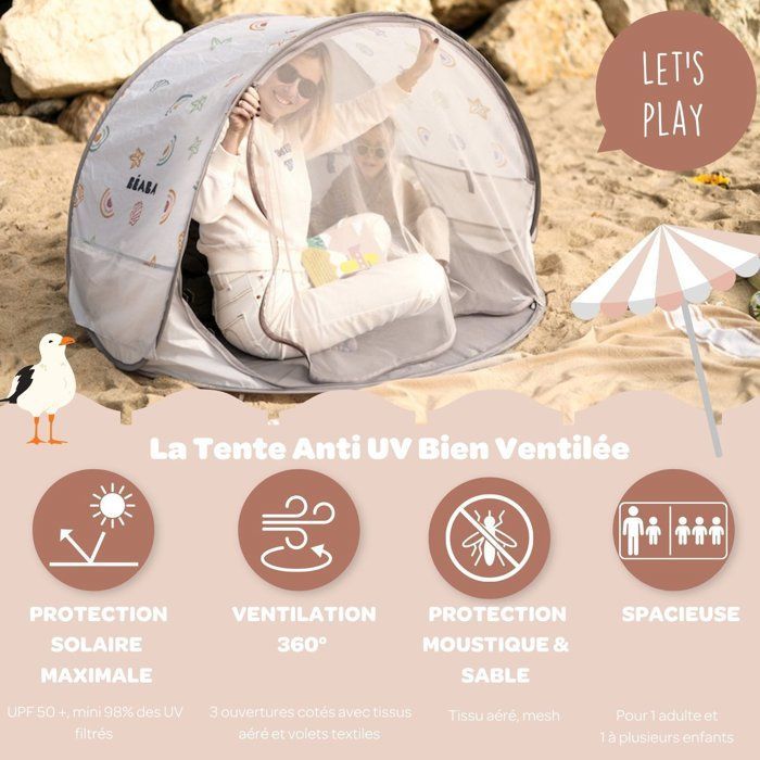 Tienda de campaña resistente a los rayos UV - BEABA - Ventilada - Suelo arcilloso