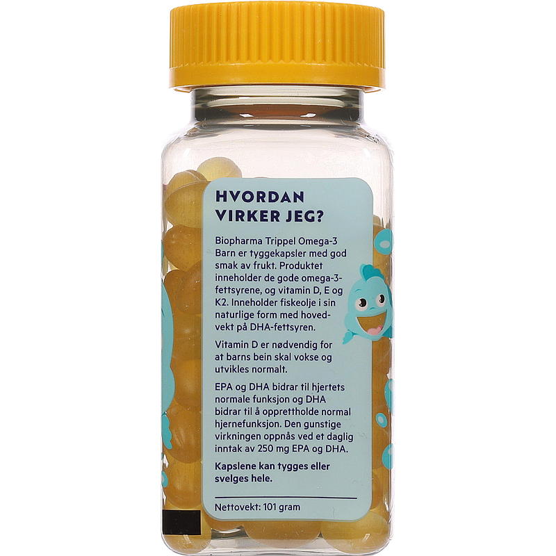 Biopharma Triple Omega-3 144 st., barn Biopharma