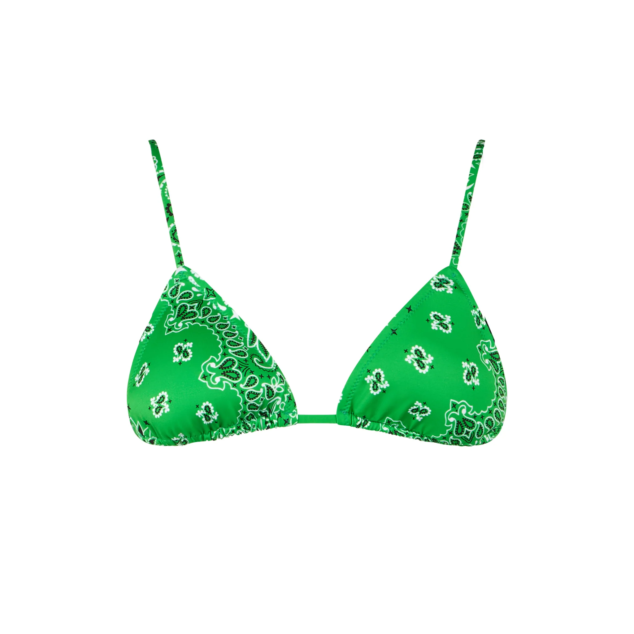Haut triangle vert pour femme