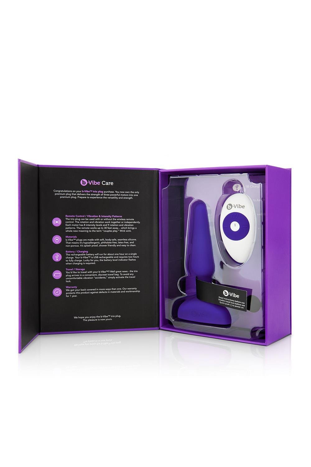 B-Vibe Trio Stecker Lila