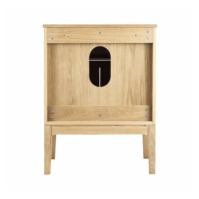 ALASKA 60cm single vanity unit set + basin + tap + mirror + column