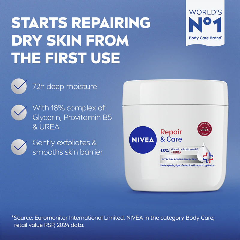 NIVEA Repair & Care Urea regenerační tělový krém pro suchou a velmi suchou pokožku