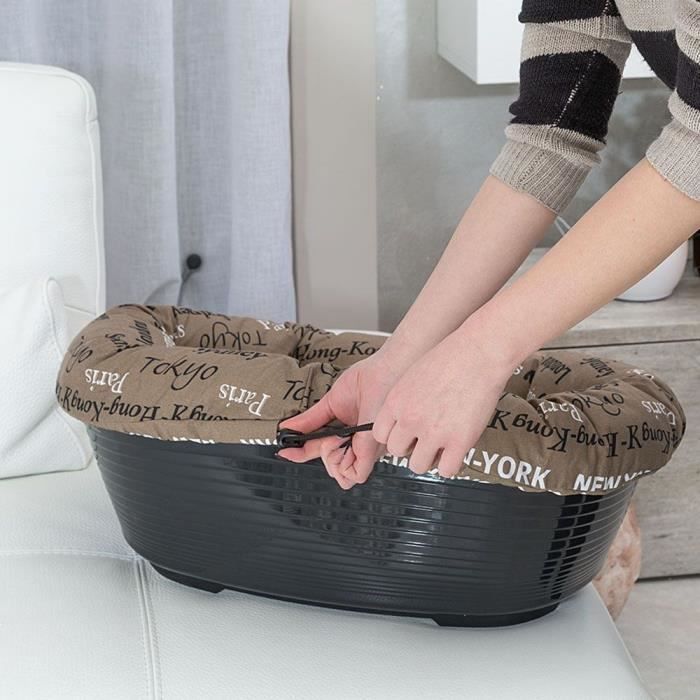 Cesta con cojín estampado - Tamaño S - 52 x 39 x 21 cm - FERPLAST