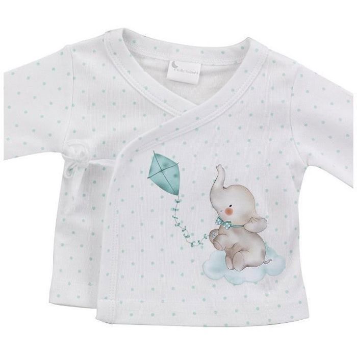 Roupa de bebê - INTERBABY - Olifant - 100% algodão - Menta - Unissex