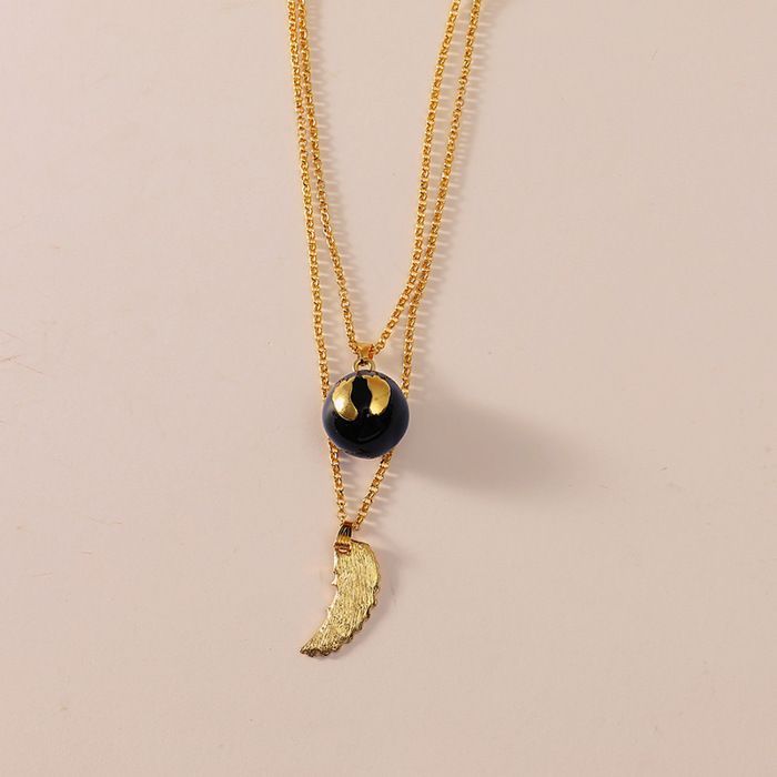 Collier Bola de Grossesse avec Petites Empreintes Collier Musique Carillon Bell Pendentif de Ailes dAnges Dor et BIJOU DE GROSSESSE