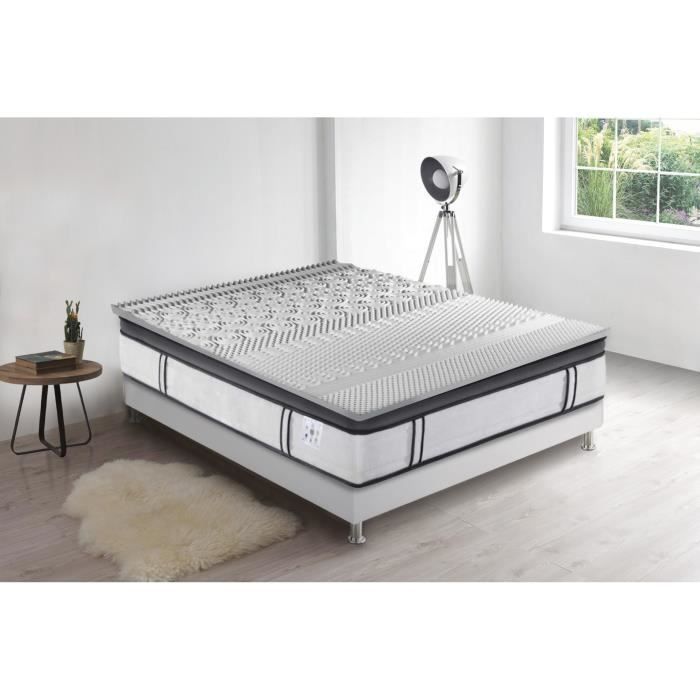 Cubrecolchón SAMPUR 140x190-200 cm - Espuma viscoelástica de 50 kg/m³ - Firme - CAMBRIDGE
