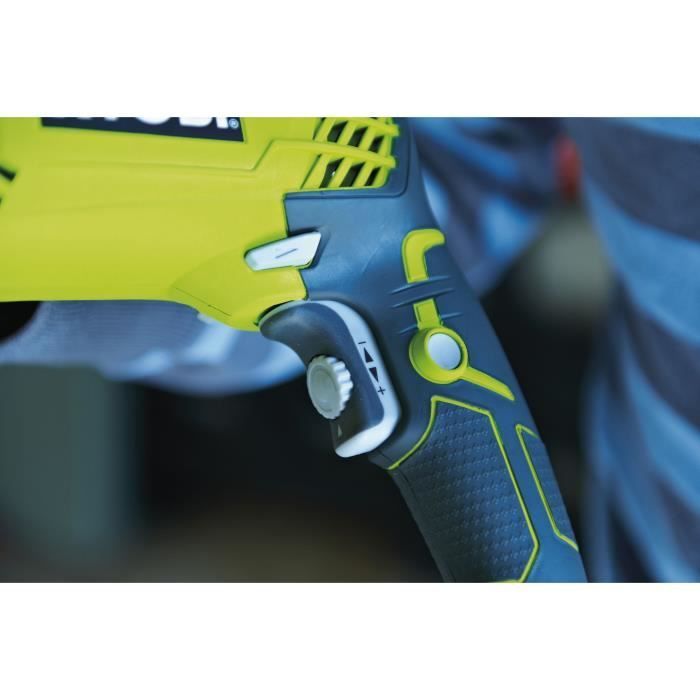 RYOBI - Taladro percutor de 1010 W - 1200-3000 BPM - 2 velocidades - Portabrocas metálico de 13 mm - Luz LED - Se suministra en maletín - RPD1010-K
