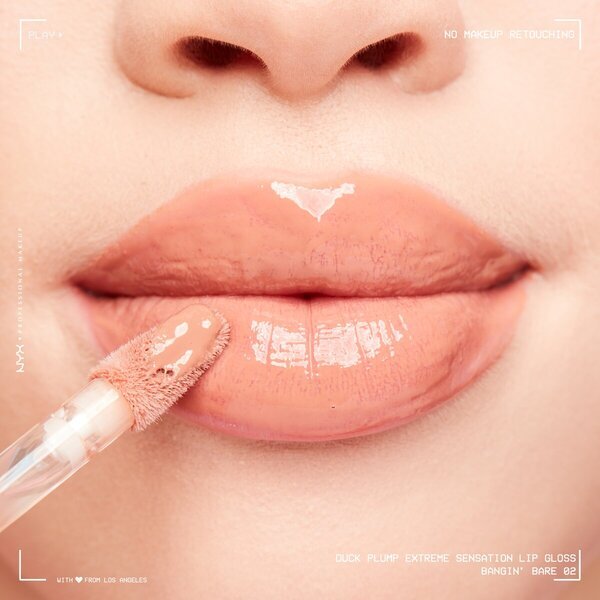 NYX Professional Makeup сјај за усне, нијанса 03 Nude Swings Duck Plump Extreme Sensation, 6,8 мл