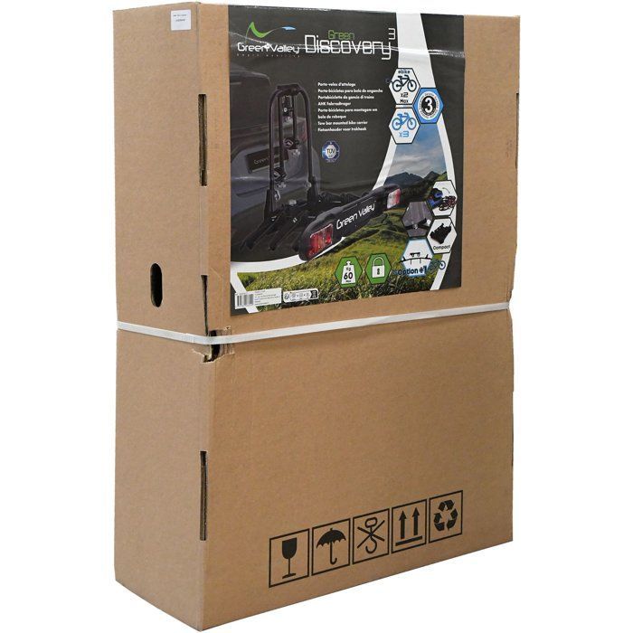 Portabicicletas para coche Green Valley Disco para 3 bicicletas - Portabicicletas para coche
