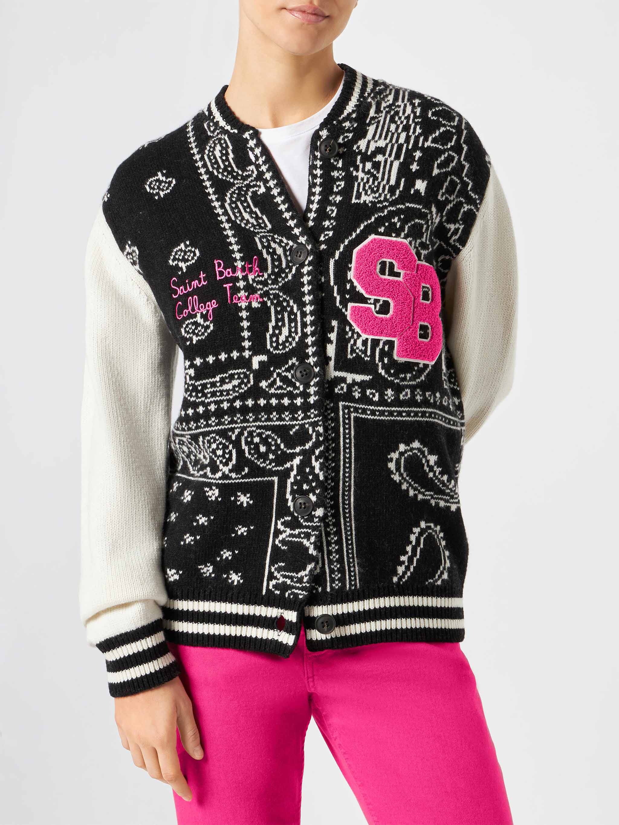 Veste universitaire pour femmes avec imprimé bandana