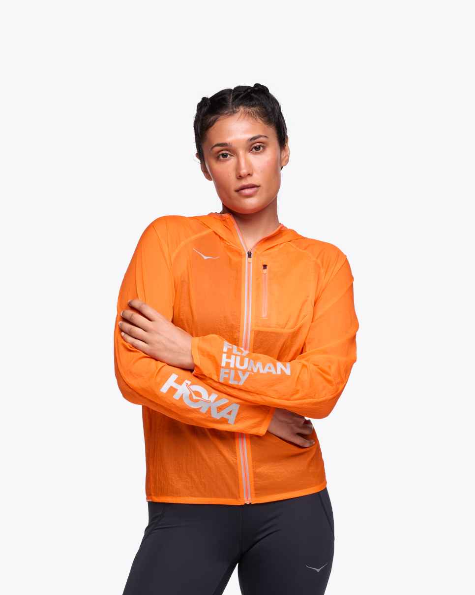 HOKA Skyflow Viz Jacke Electric Tangerine